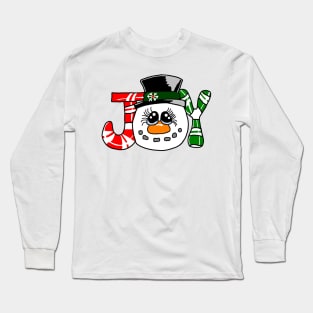 Christmas Joy Snowman Long Sleeve T-Shirt